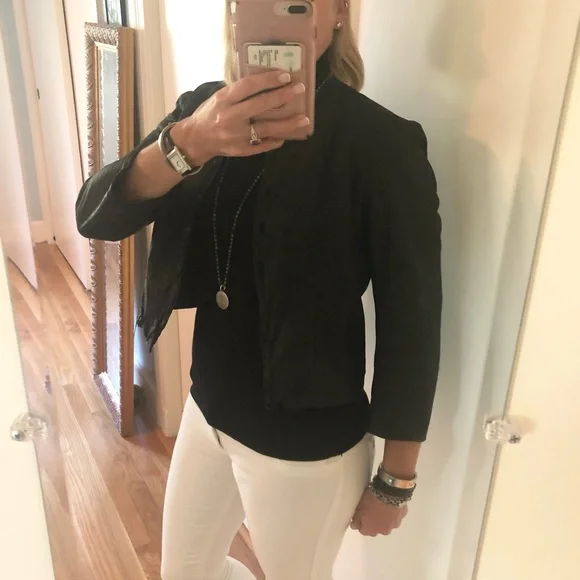 Ellen Tracy Downtown Glam Black Mock Turtleneck - Picture 6 of 9